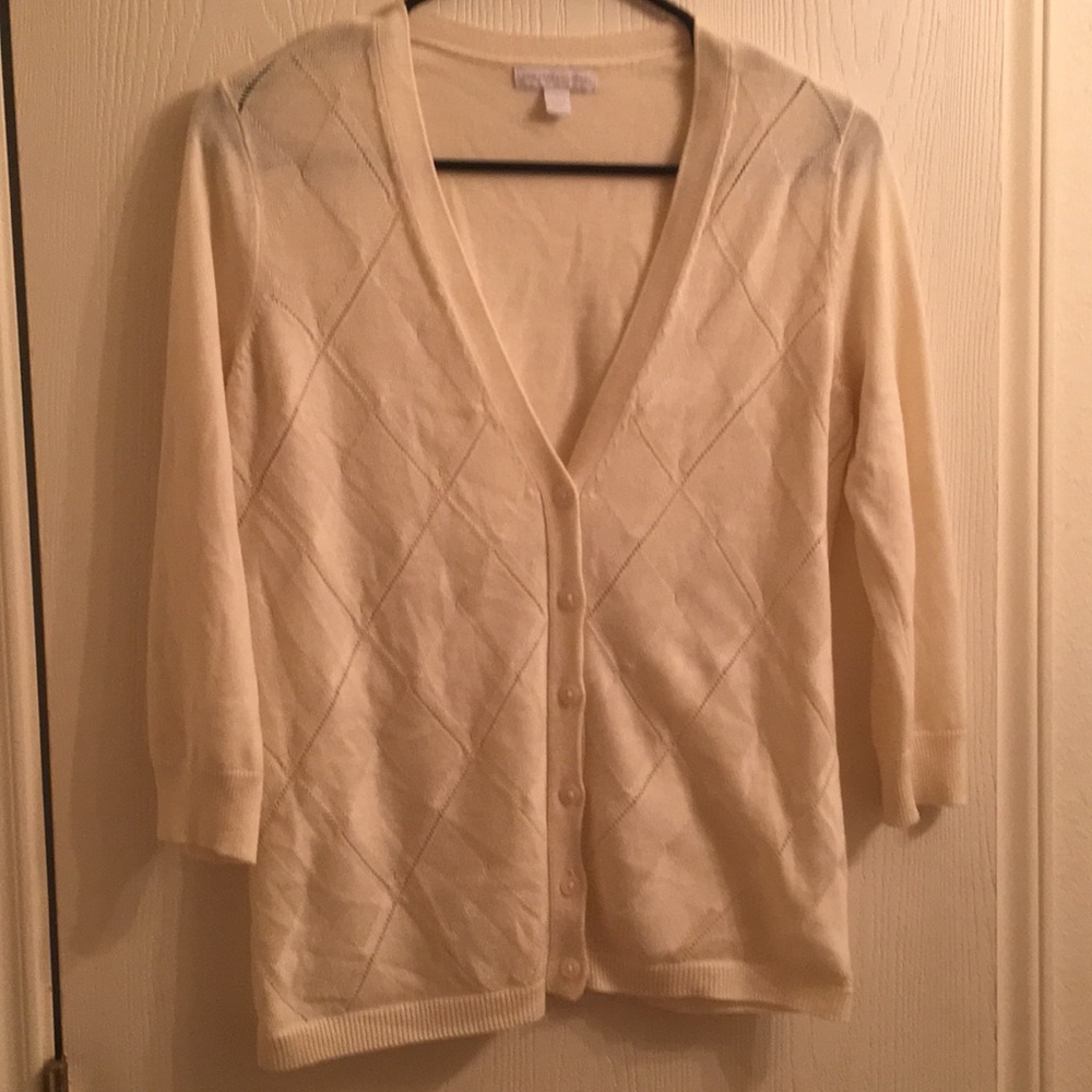 NY & company cream cardigan